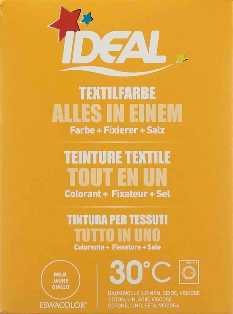 IDEAL / ESWACOLOR, Teinture textile ROUGE Tout en 1 230g, Teinture  textile « Tout en un »