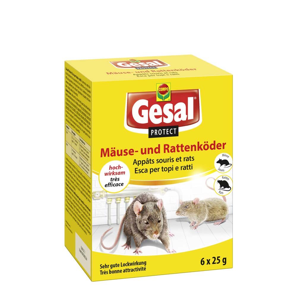 Gesal PROTECT Mäuse- und Rattenköder 6 x 25 g jetzt bestellen