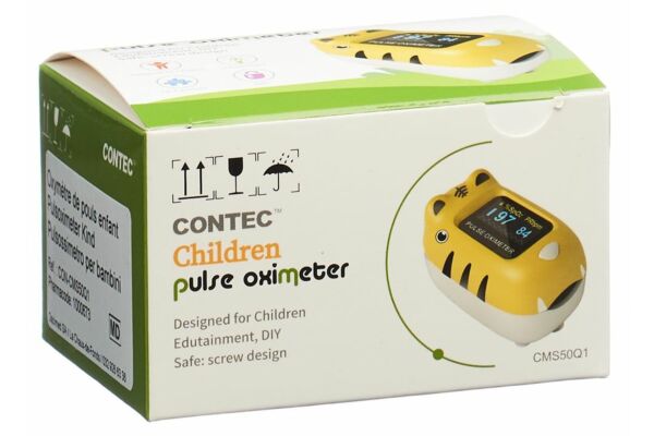 Contec Pulsoximeter für Kinder ab 10 kg mit Batterie geliefert Karton