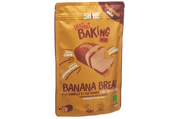 SHINE Instant Baking Mix Banana Bread BIO sach 350 g