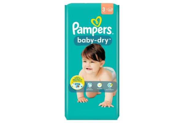 Pampers Baby Dry Gr3 6-10kg Midi pack économique 52 pce