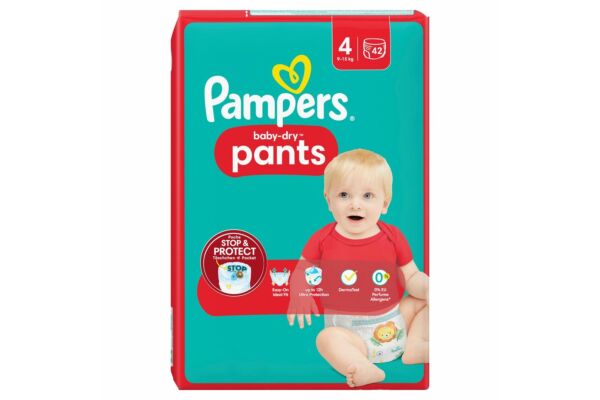 Pampers Baby Dry Pants Gr4 9-15kg Maxi pack économique 42 pce