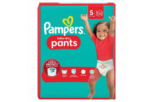 Pampers Baby Dry Pants Gr5 12-17kg Junior pack économique 37 pce