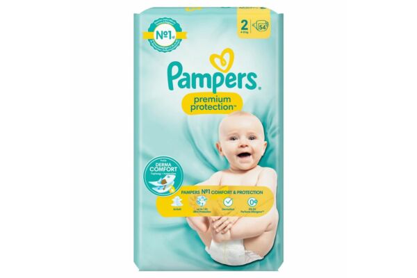 Pampers Premium Protection New Baby Gr2 4-8kg Mini pack économique 54 pce