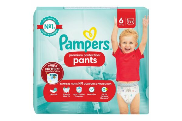 Pampers Premium Protection Pants Gr6 15+kg Extra Large pack économique 27 pce