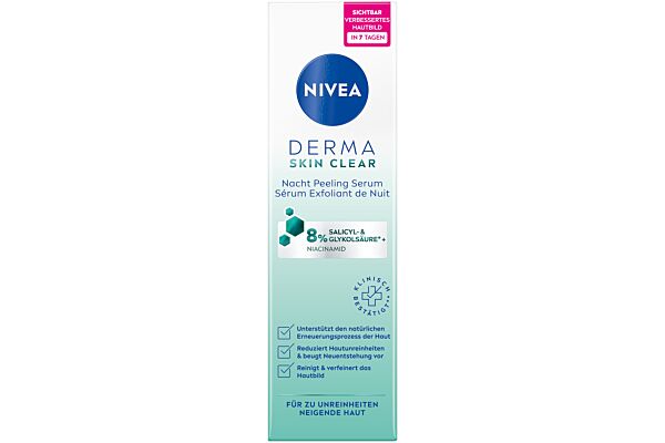 Nivea Derma Skin Clear sérum exfoliant de nuit 40 ml