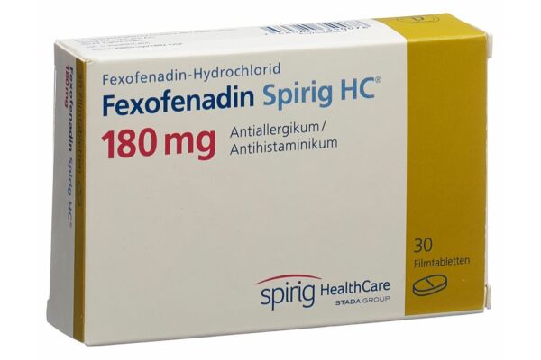 Fexofénadine Spirig HC cpr pell 180 mg 30 pce