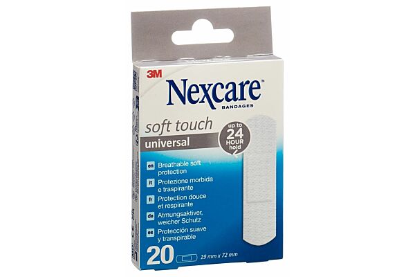 3M Nexcare Soft Touch universal pansements 19x72mm 20 pce