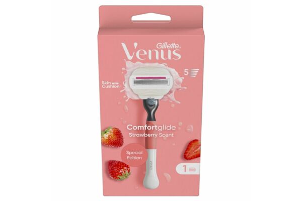 Gillette Venus Comfortglide Rasierapparat Strawberry Edition mit 1 Klinge