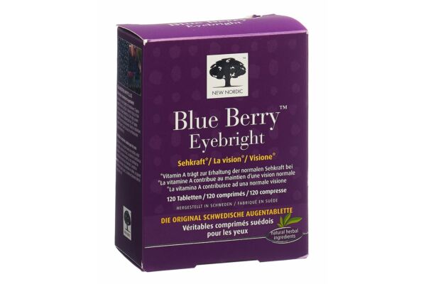 NEW NORDIC Blue Berry Eyebright Tabl 120 Stk