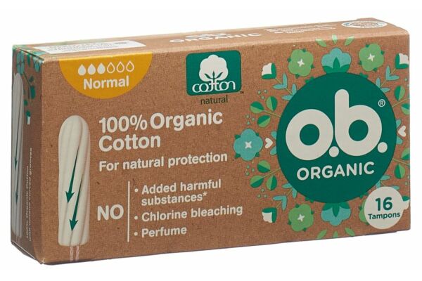 OB organic normal box 16 pce