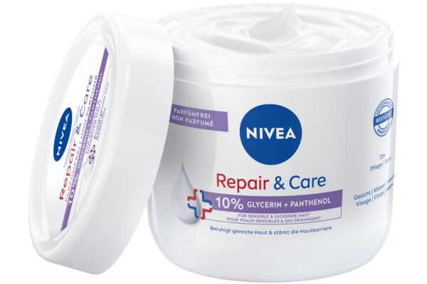 Nivea Repair & Care Sensitive Repair Creme ohne Parfum Topf 400 ml