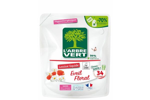 L'ARBRE VERT recharge lessive liquid floral sach 1.53 lt