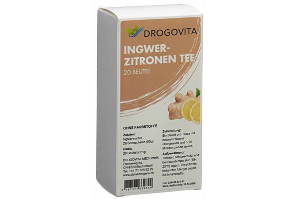 Drogovita Ingwer-Zitronen Tee Btl 20 Stk