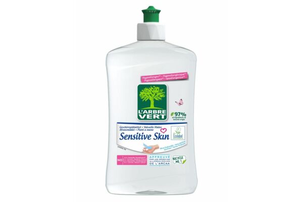 L'ARBRE VERT liquide vaisselle écologique peaux sensibles fl 500 ml
