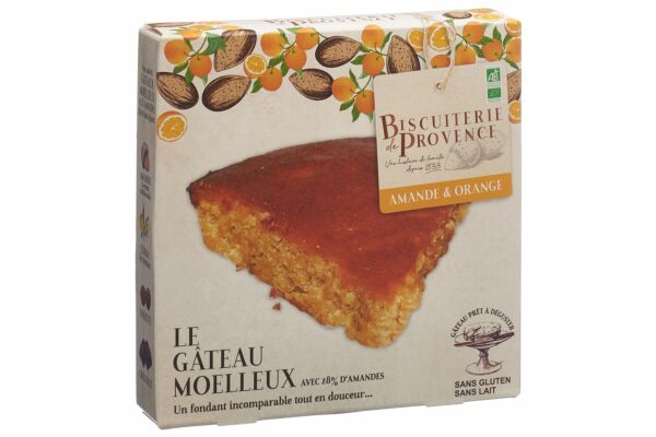 BISCUITERIE DE PROVENCE gâteau moelleux amande orange sans gluten bio sach 225 g