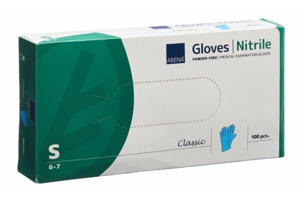 ABENA Classic gants en nitril S 240mm non poudré non stérile bleu 100 pce