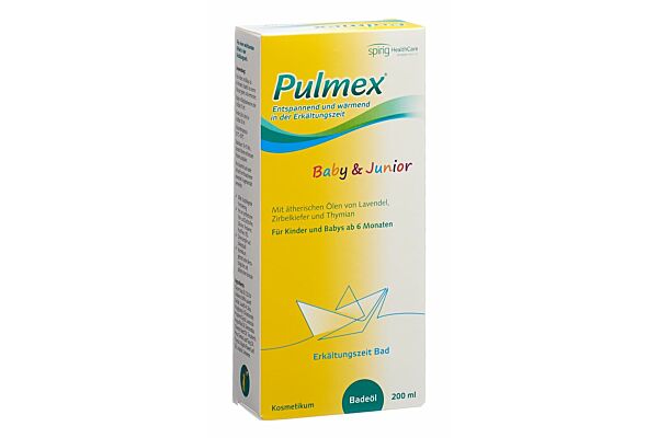 Pulmex Baby & Junior huile pour le bain pour la saison des refroidissements fl 200 ml