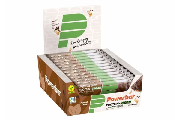 Powerbar Protein+Vegan barre Peanut Chocolate 12 box 42 g