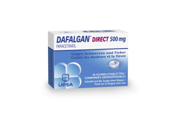 Dafalgan Direct Schmelztabl 500 mg Ds 16 Stk