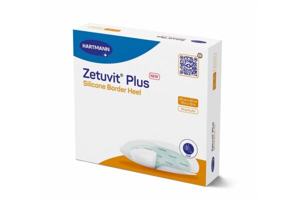 Zetuvit Plus Silicone Border Heel 25x25cm 10 pce