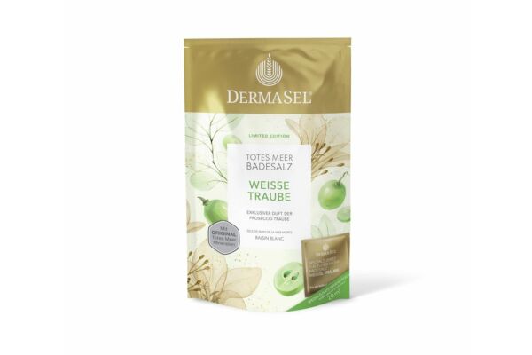 DermaSel sel de bain de la mer morte raisin blanc Limited Edition + 20ml allemand français sach 400 g