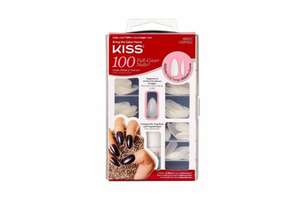Kiss Plain nails full cover and tips Stiletto