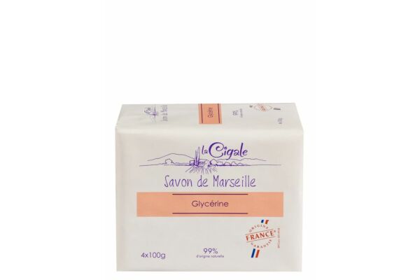 La Cigale savon de Marseille glycérine 4 x 100 g