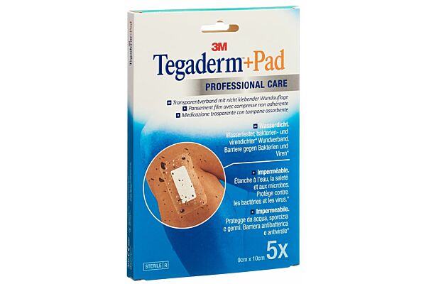 3M Tegaderm+Pad 9x10cm compresse 4.5x6cm 5 pce