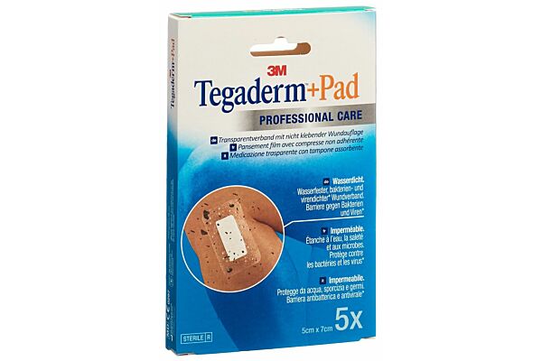 3M Tegaderm+Pad 5x7cm compresse 2.5x4cm 5 pce