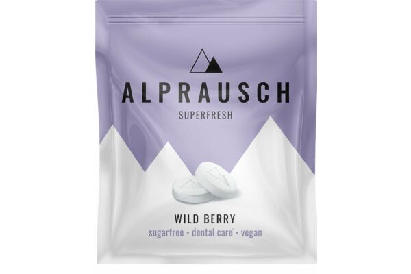 Alprausch pastilles extra fraîches de baies sans sucre sach 22 g