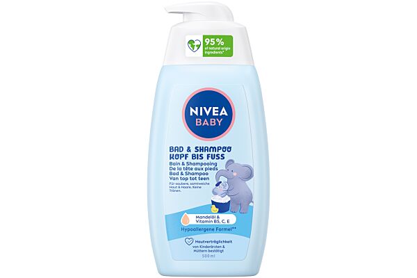 Nivea Baby Bain & Shampooing de la tête aux pieds fl 500 ml