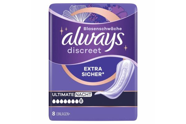 always Discreet incontinence Ultimate nuit 8 pce