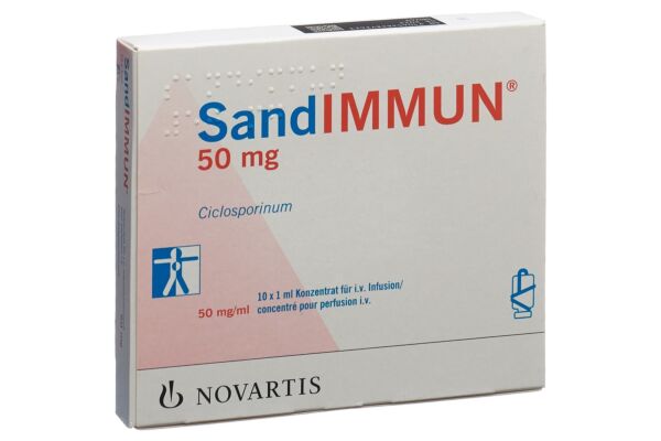 Sandimmun conc perf 50 mg/ml 10 amp 1 ml