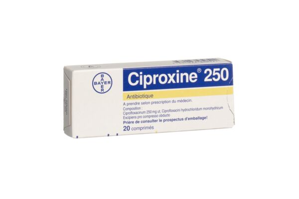 Ciproxine cpr pell 250 mg 20 pce