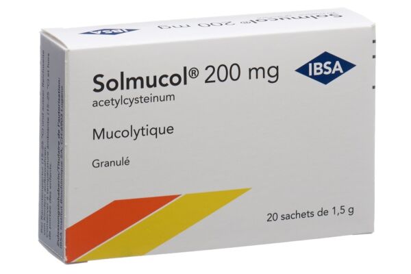 Solmucol gran 200 mg sans sucre 20 sach 1.5 g