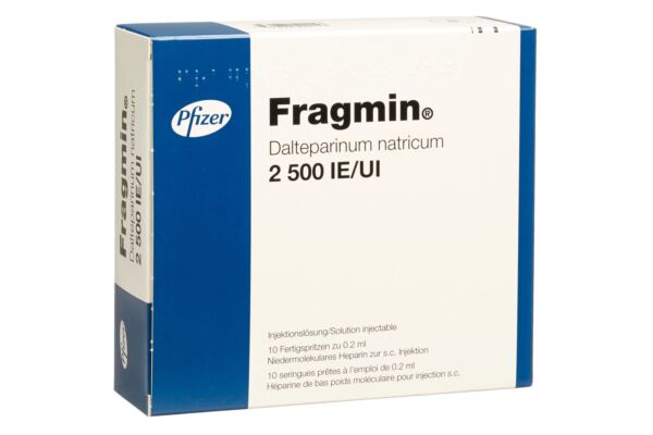 Fragmin Inj Lös 2500 IE/0.2ml 10 Fertspr 0.2 ml