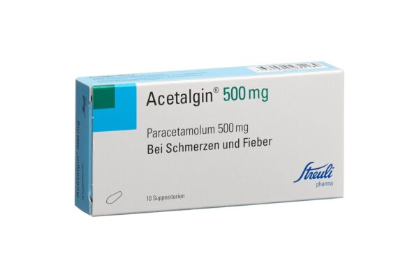Acétalgine supp 500 mg 10 pce