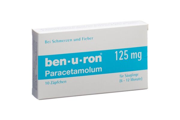Ben-u-ron supp 125 mg bébé 10 pce