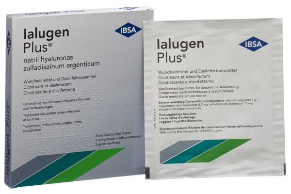 Ialugen Plus gazes médicales 10x10cm 5 pce