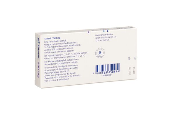 Tavanic cpr 500 mg 5 pce