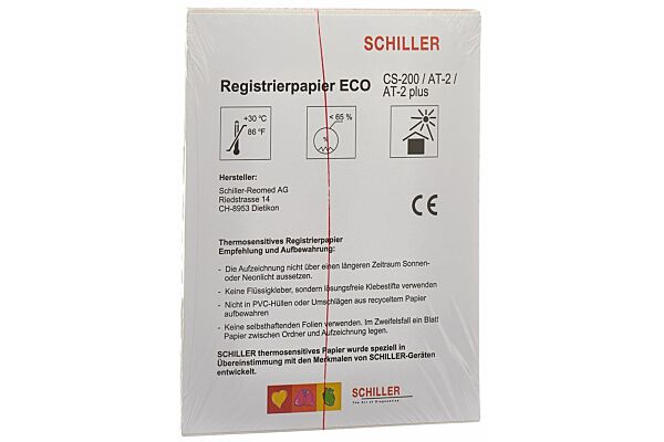 Schiller Cardiovit papier d'enregistrement plié AT2/CS200