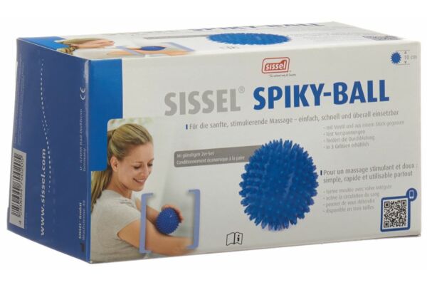 SISSEL Spiky-Ball 10cm bleu 2 pce
