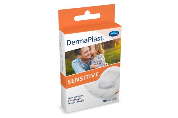 DermaPlast Sensitive pansement rapide 6x10cm blanc 10 pce