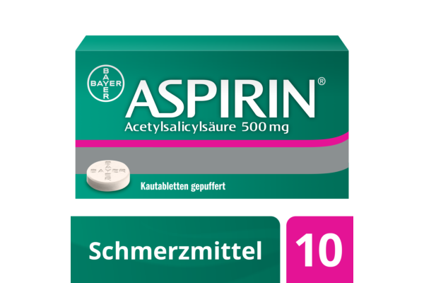 Aspirin Kautabl 500 mg 10 Stk