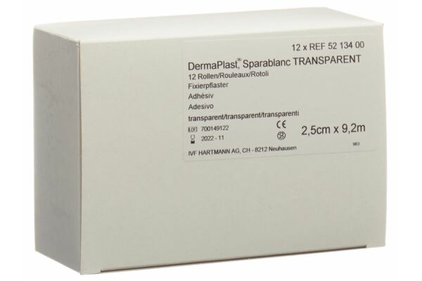 Sparablanc Transparent sparadrap 2.5cmx9.2m 12 pce