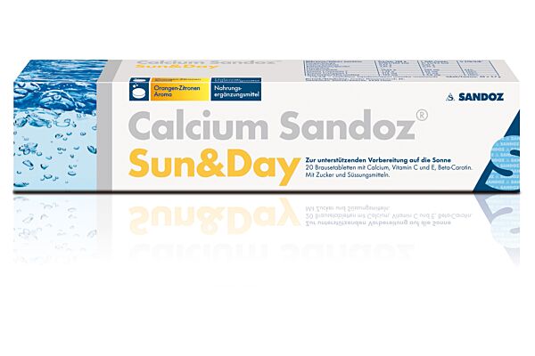 Calcium Sandoz Sun & Day cpr eff bte 20 pce