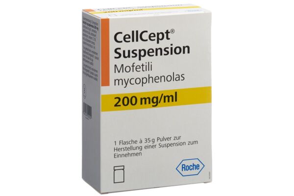 CellCept pdr 200 mg/ml pour la préparation d'une suspension orale fl 175 ml
