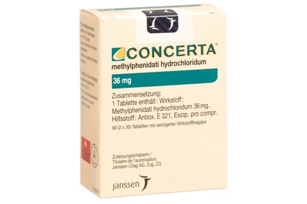 Concerta cpr ret 36 mg fl 60 pce