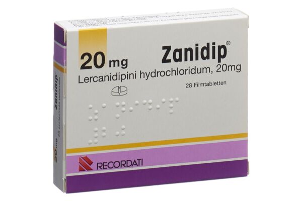 Zanidip cpr pell 20 mg 28 pce